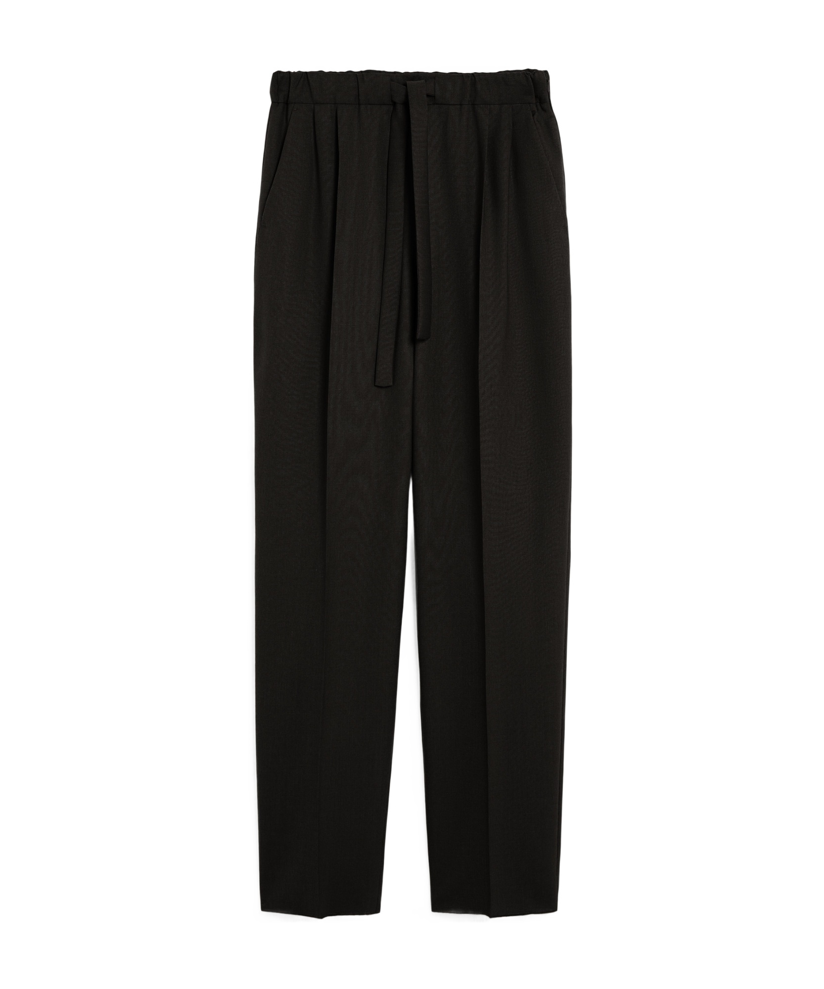 Max Mara Cashmere Foulé Trousers In Black