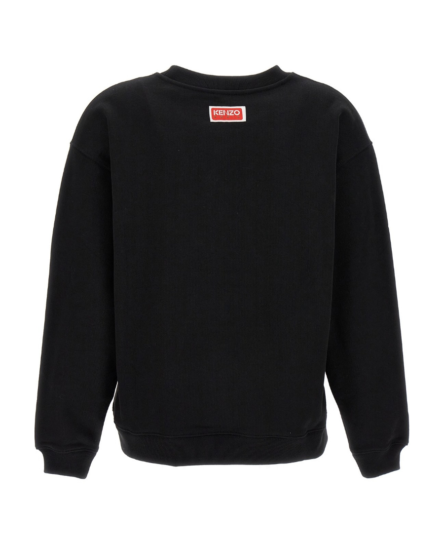 Kenzo Boke Flower Brushed Cotton Sweatshirt In Black