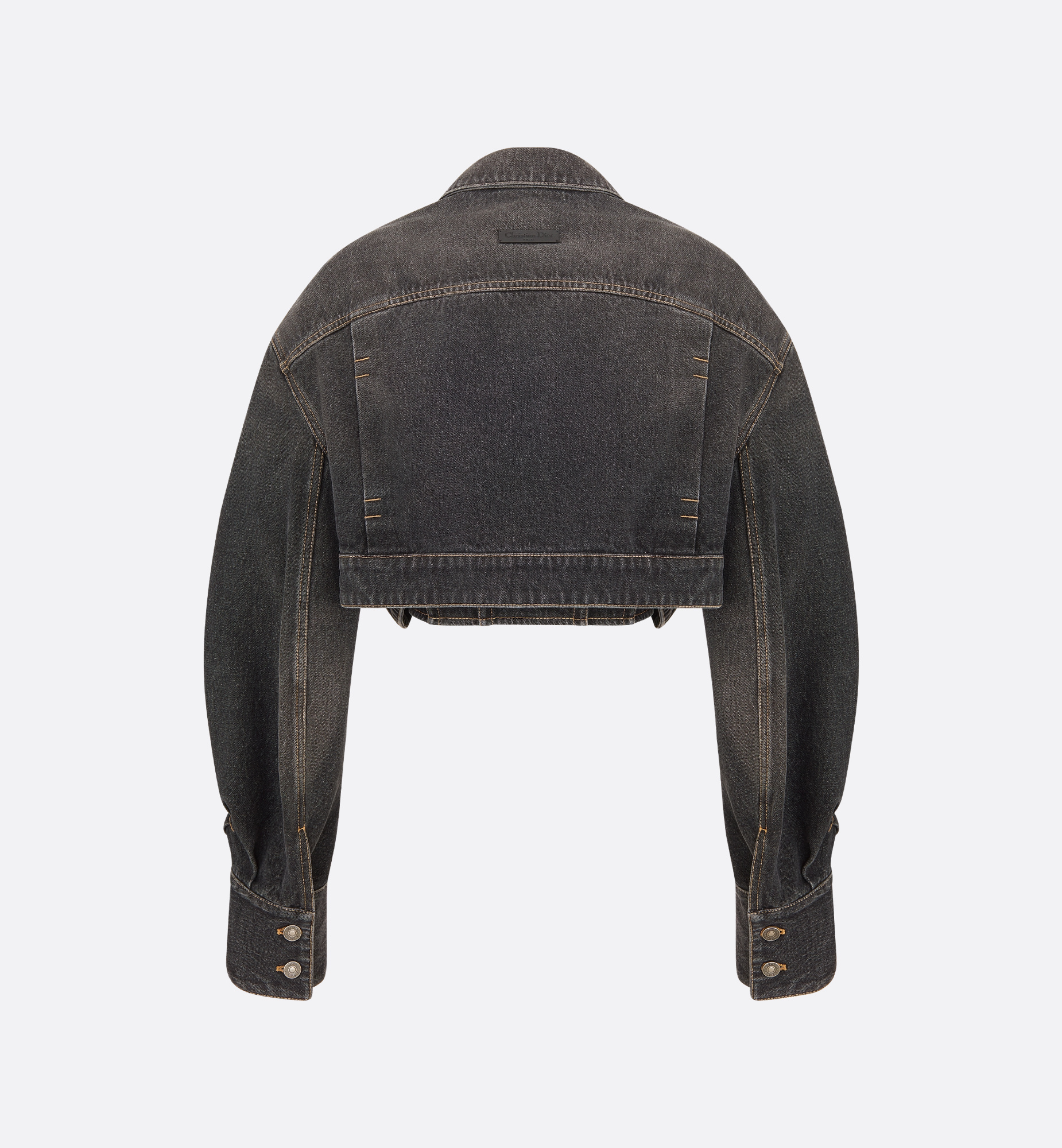 Dior Short Denim Jacket In Black
