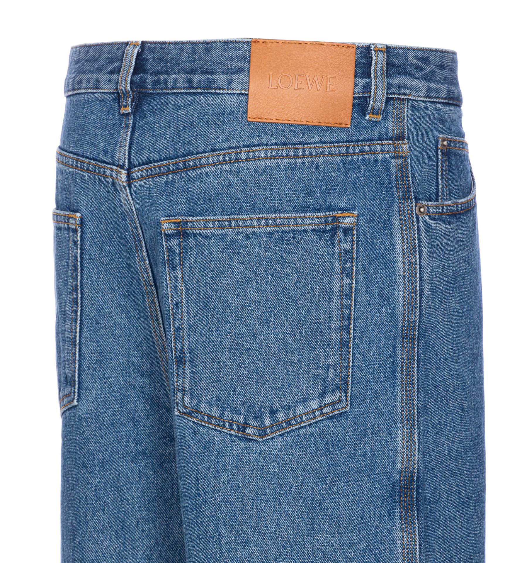 Loewe Loose-fit Anagram Jeans In Medium In Blue