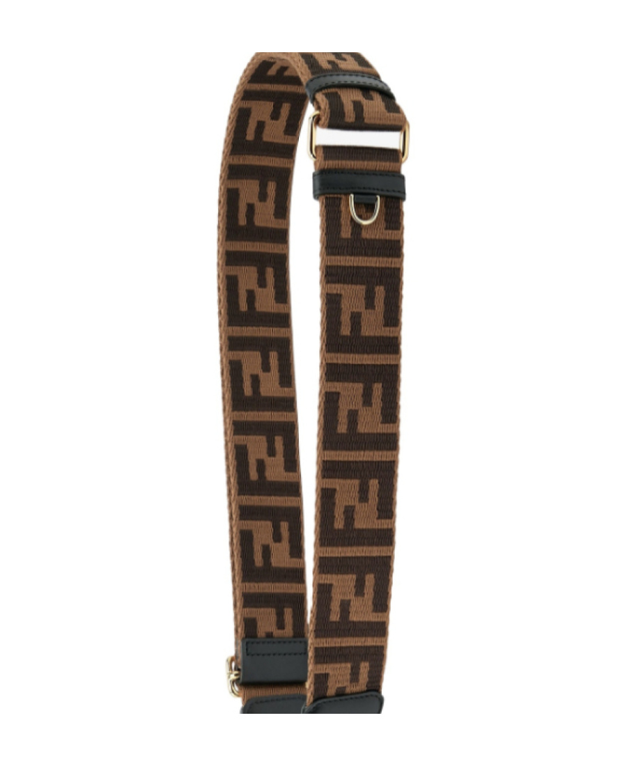 Fendi Strap You Double Clasp Adjustable Shoulder Strap In Brown