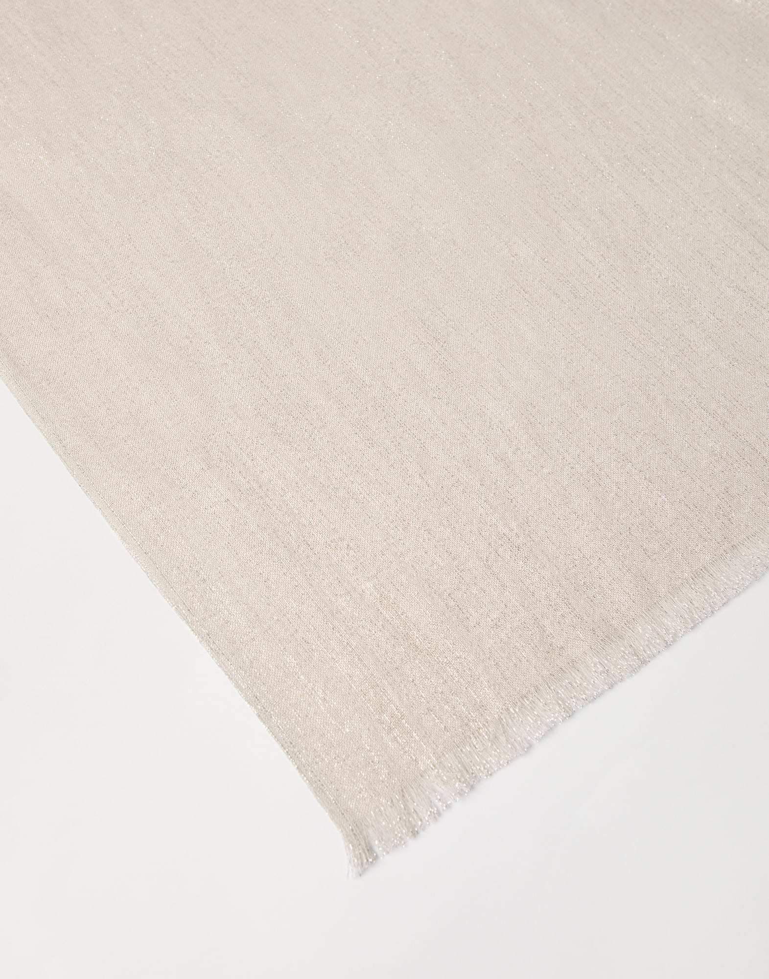 Brunello Cucinelli Fringed Cashmere-silk Blend Scarf In Beige