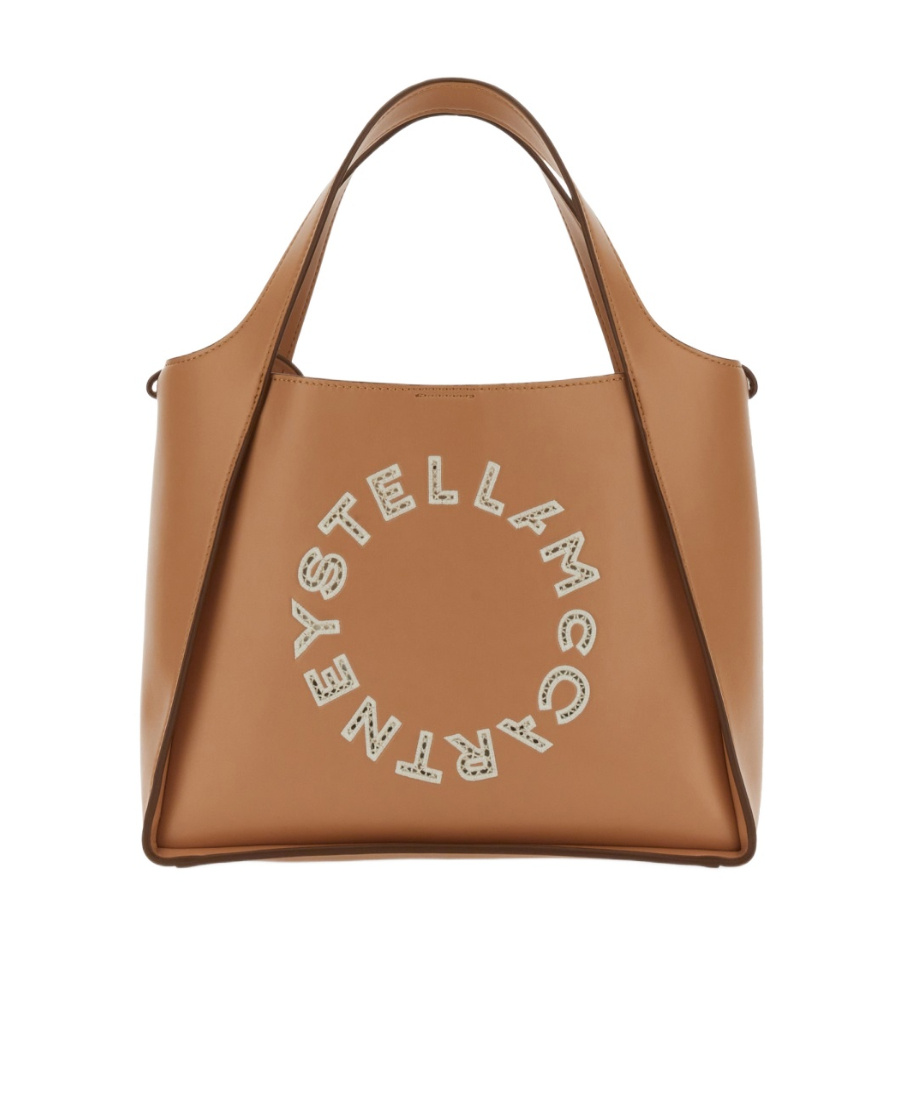 Stella Mccartney Logo Detailed Shoulder Bag In Brown