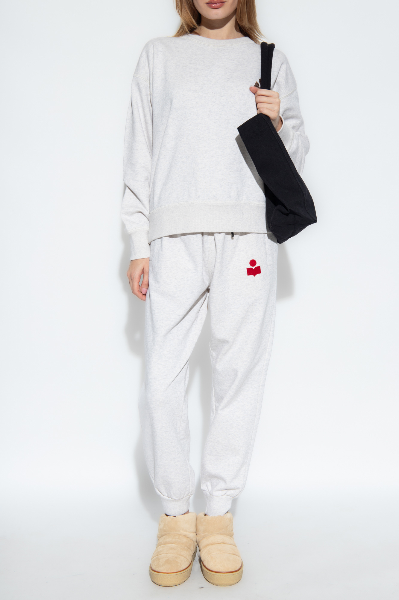 Isabel Marant Étoile Mobyla Logo Sweatshirt In White