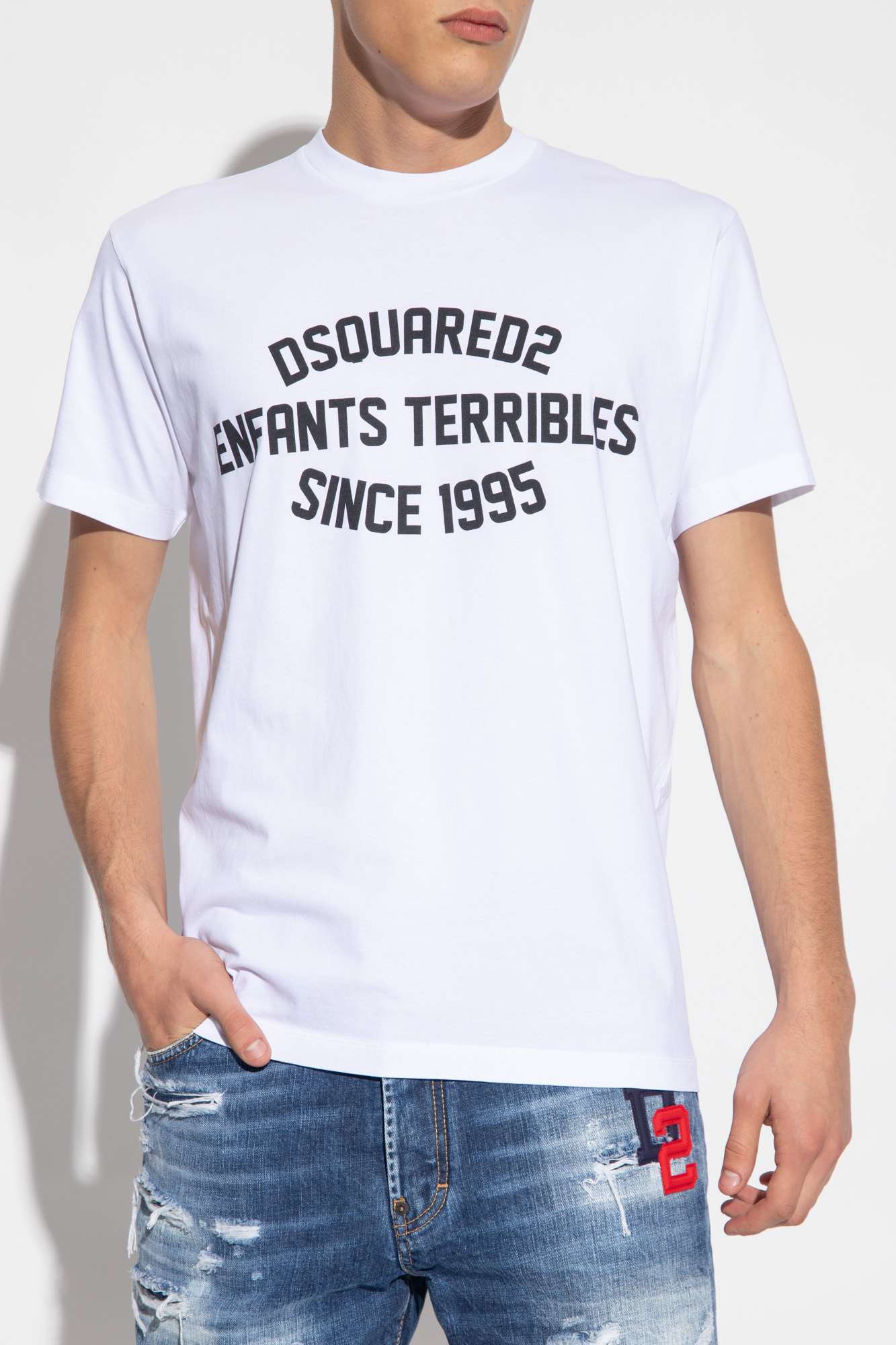 Dsquared2 Graphic Print Crew-neck Cool Fit T-shirt In White
