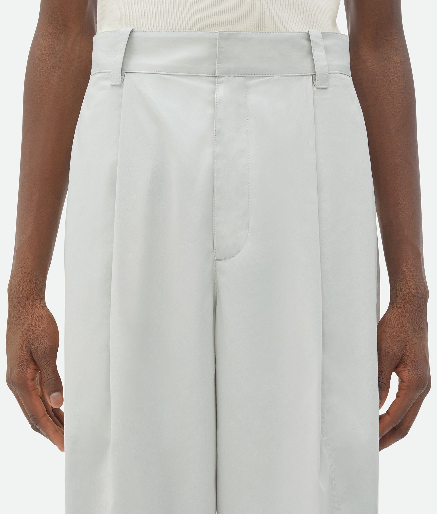 Bottega Veneta Light Wool Silk Mouline Blazer Pants In White