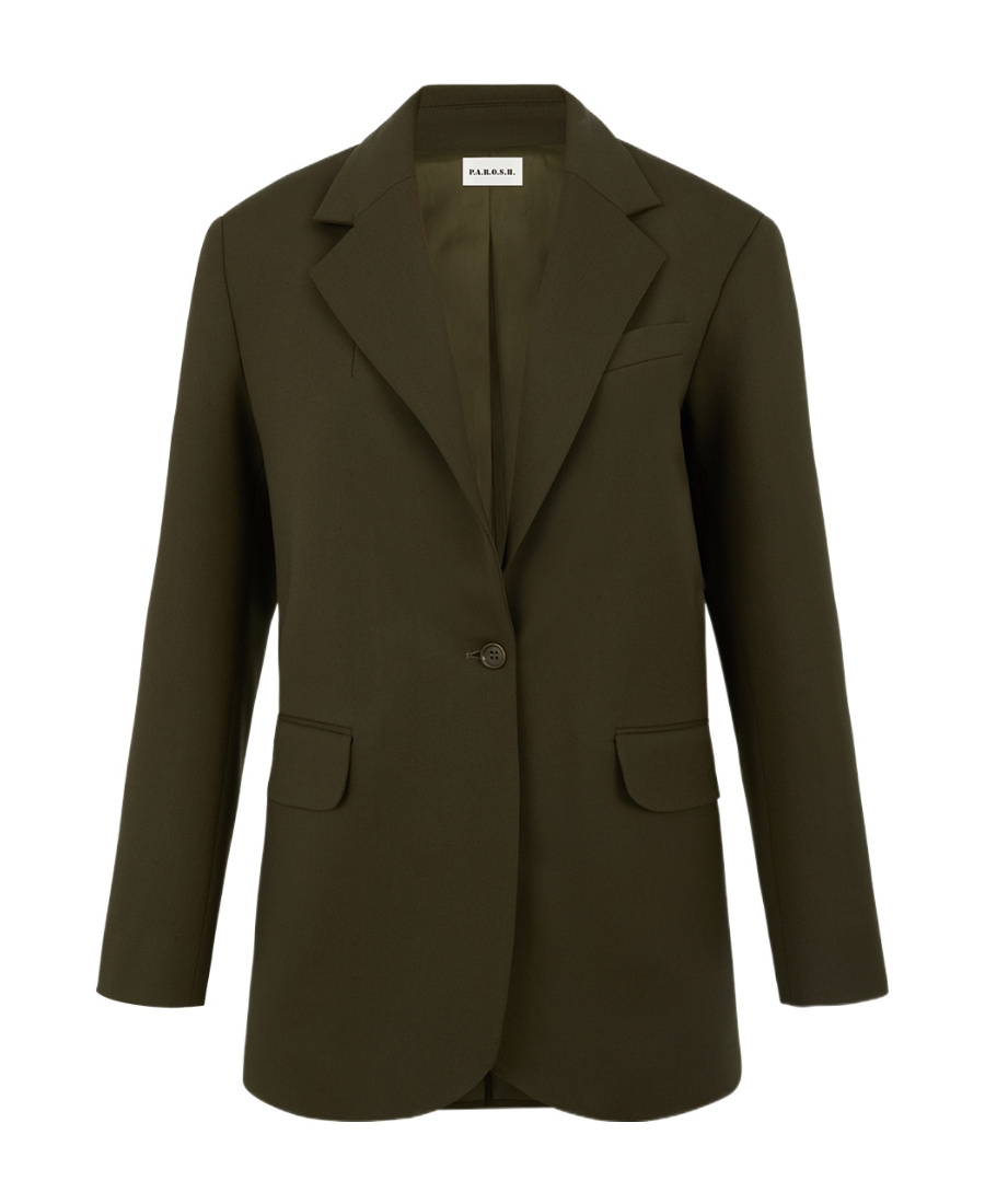 P.a.r.o.s.h Single-breasted Virgin Wool Blazer In Black