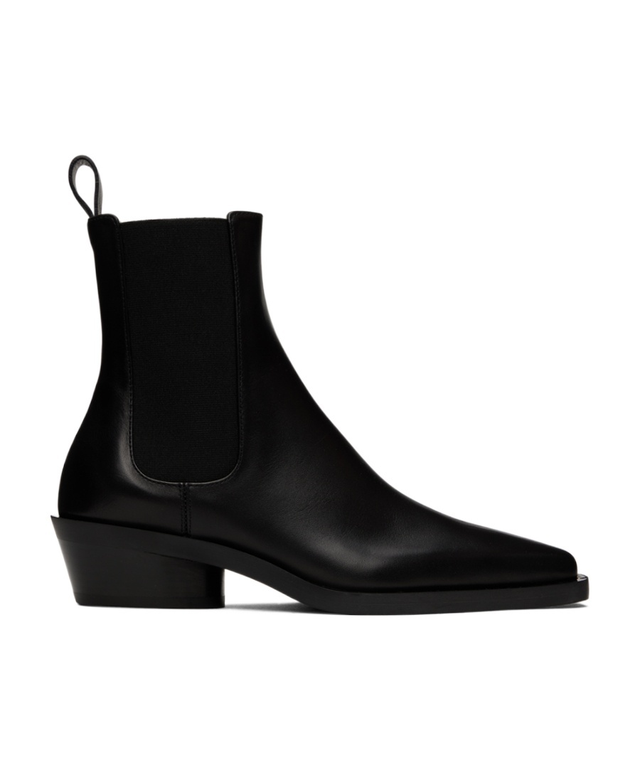 Shop Proenza Schouler Bronco Leather Chelsea Boots In Black