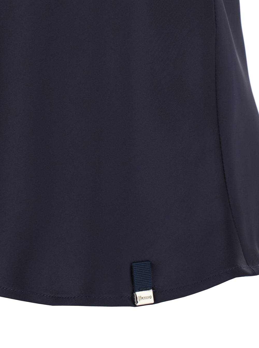 Herno Blue Top With Spaghetti Straps In Satin Woman