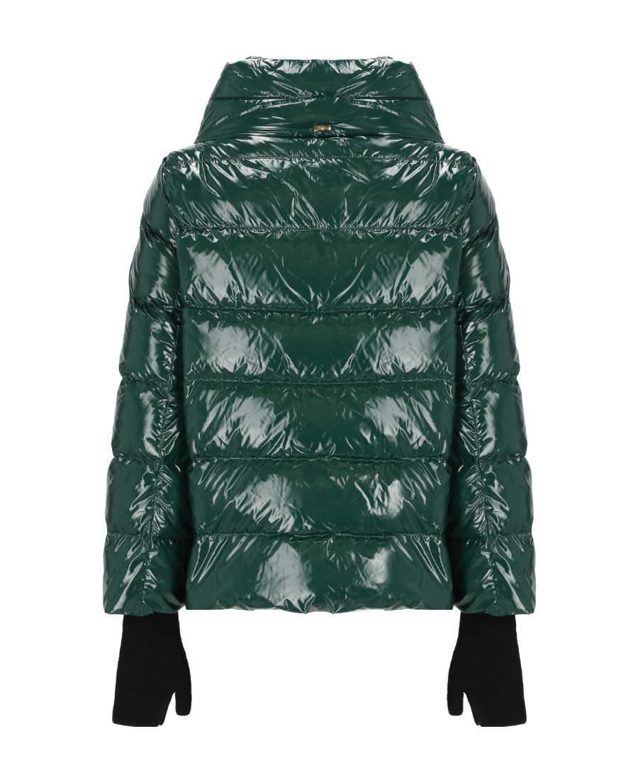 Herno Glossy Padded Down Jacket In Green