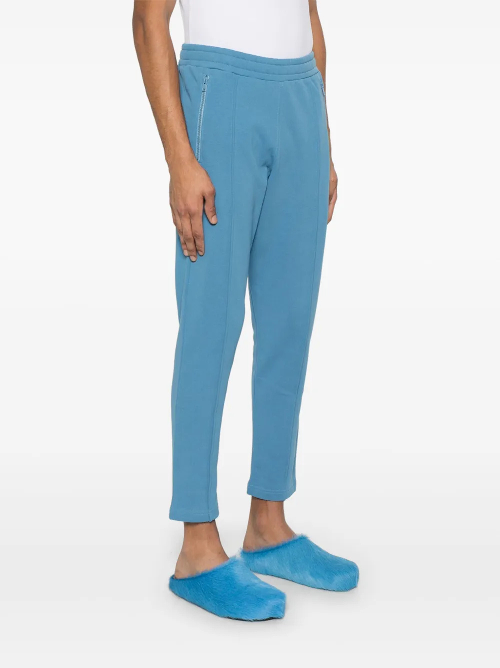 Moschino Elastic Waist Casual Pants In Blue