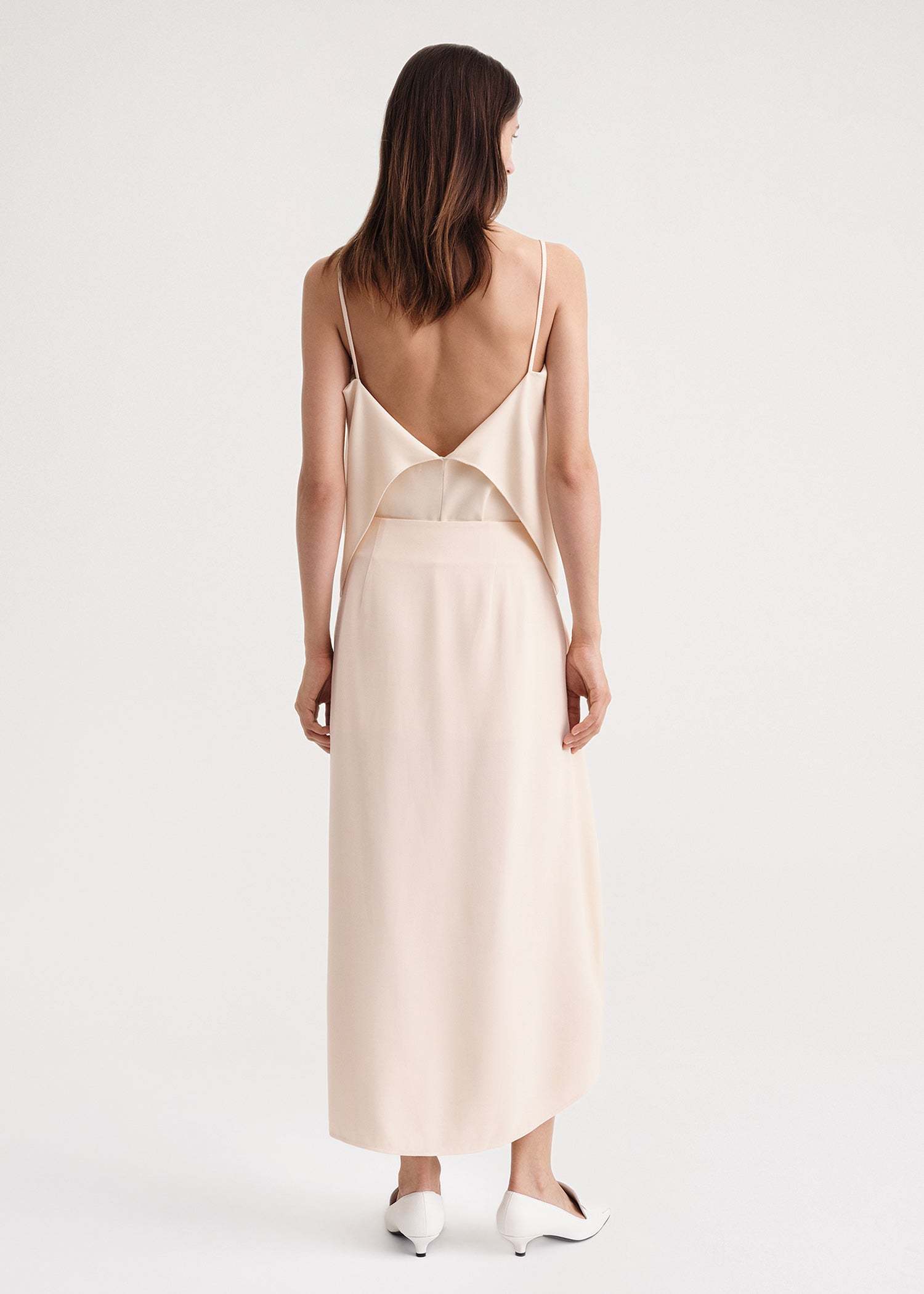 Totême Draped Midi Skirt In Pink