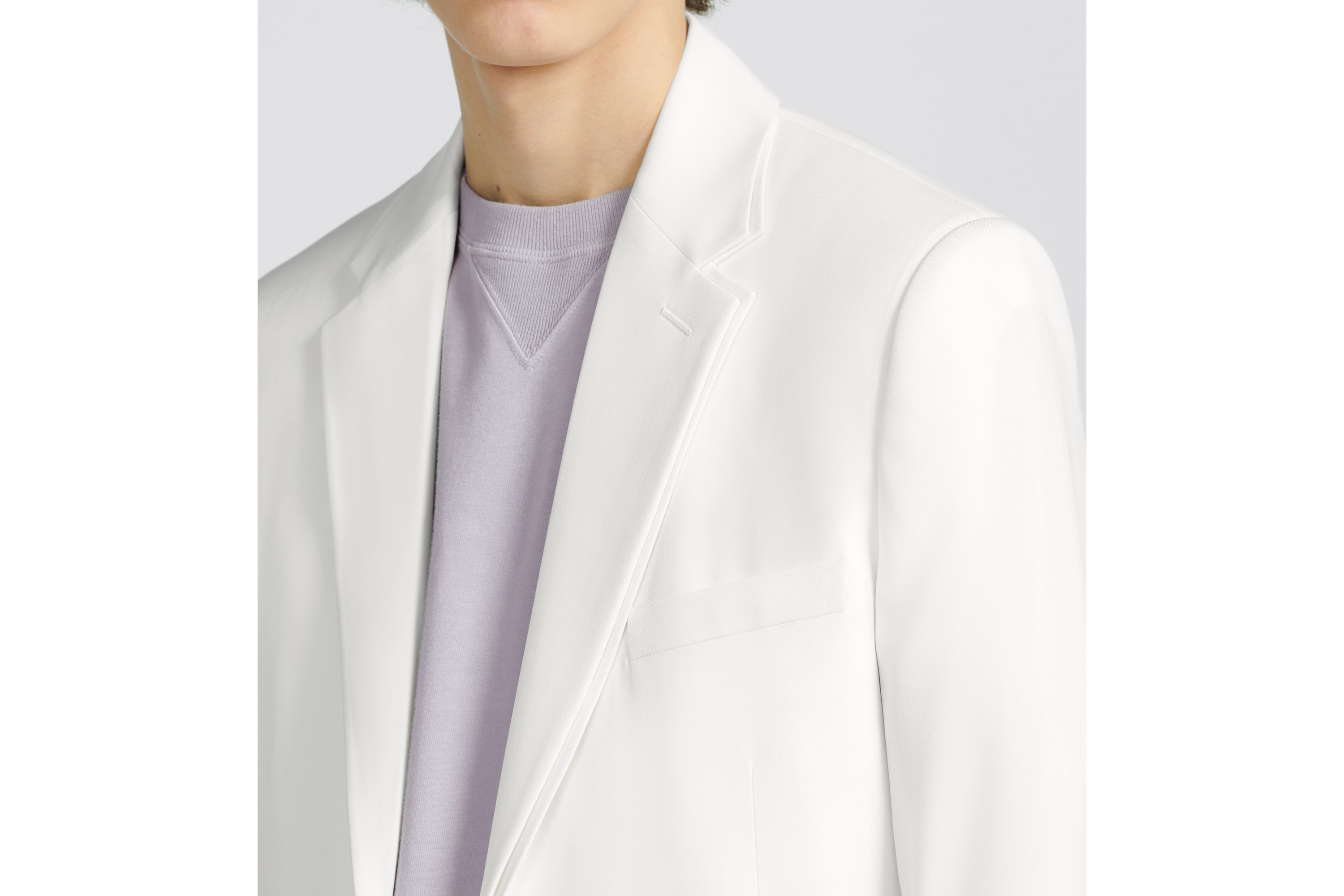 Dior Single-breasted Suit Jacket In White