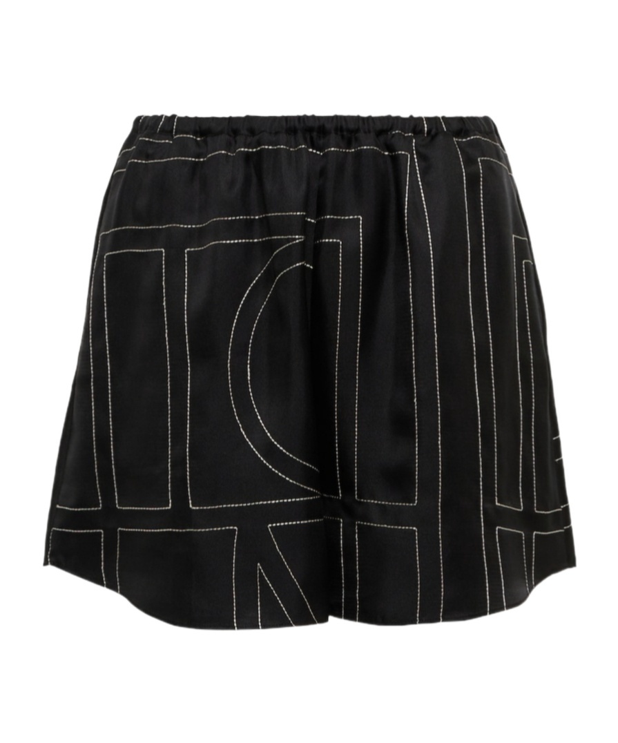 Totême Logo Silk Shorts In Multi