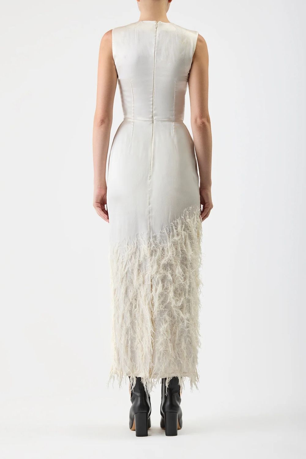 Gabriela Hearst Maslow Sleeveless Silk Maxi Dress In White