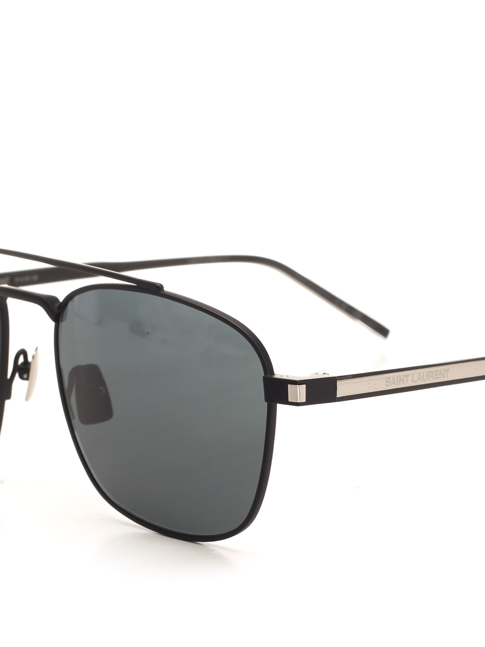 Saint Laurent Eyewear Aviator Sunglasses In Gray