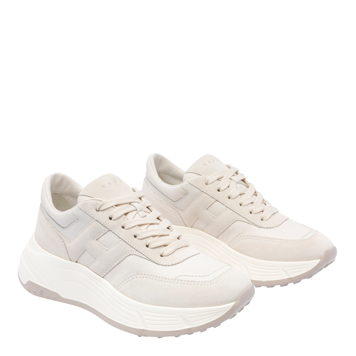 Hogan Round Head Low-cut Sneakers In White