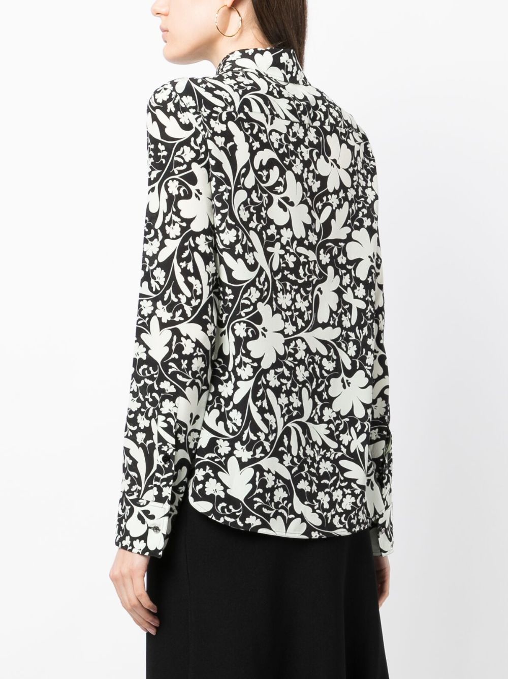 Stella Mccartney Floral-print Silk Shirt In White
