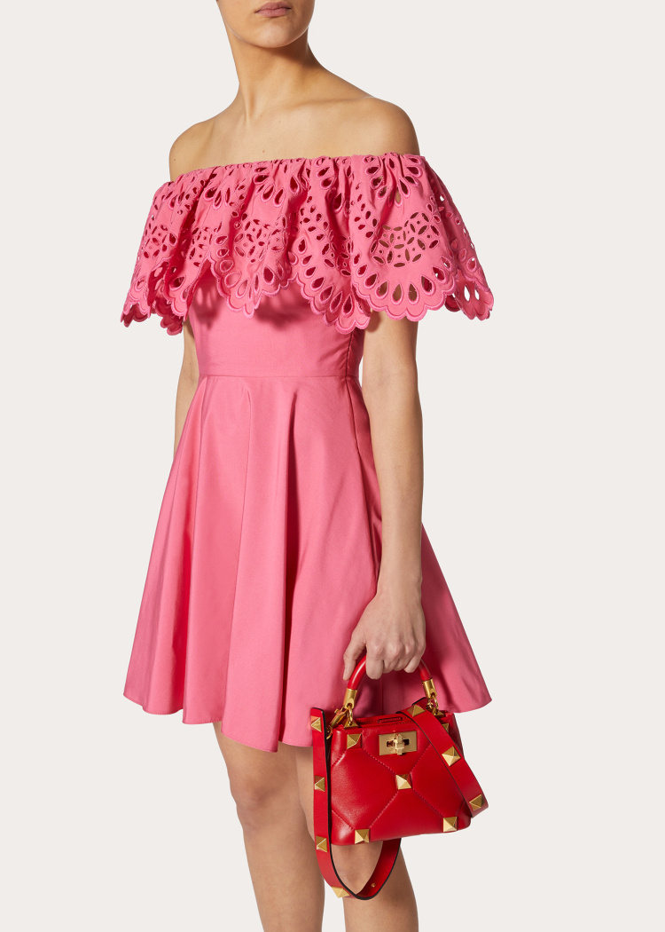 Valentino Roman Stud Tote Bag In Red