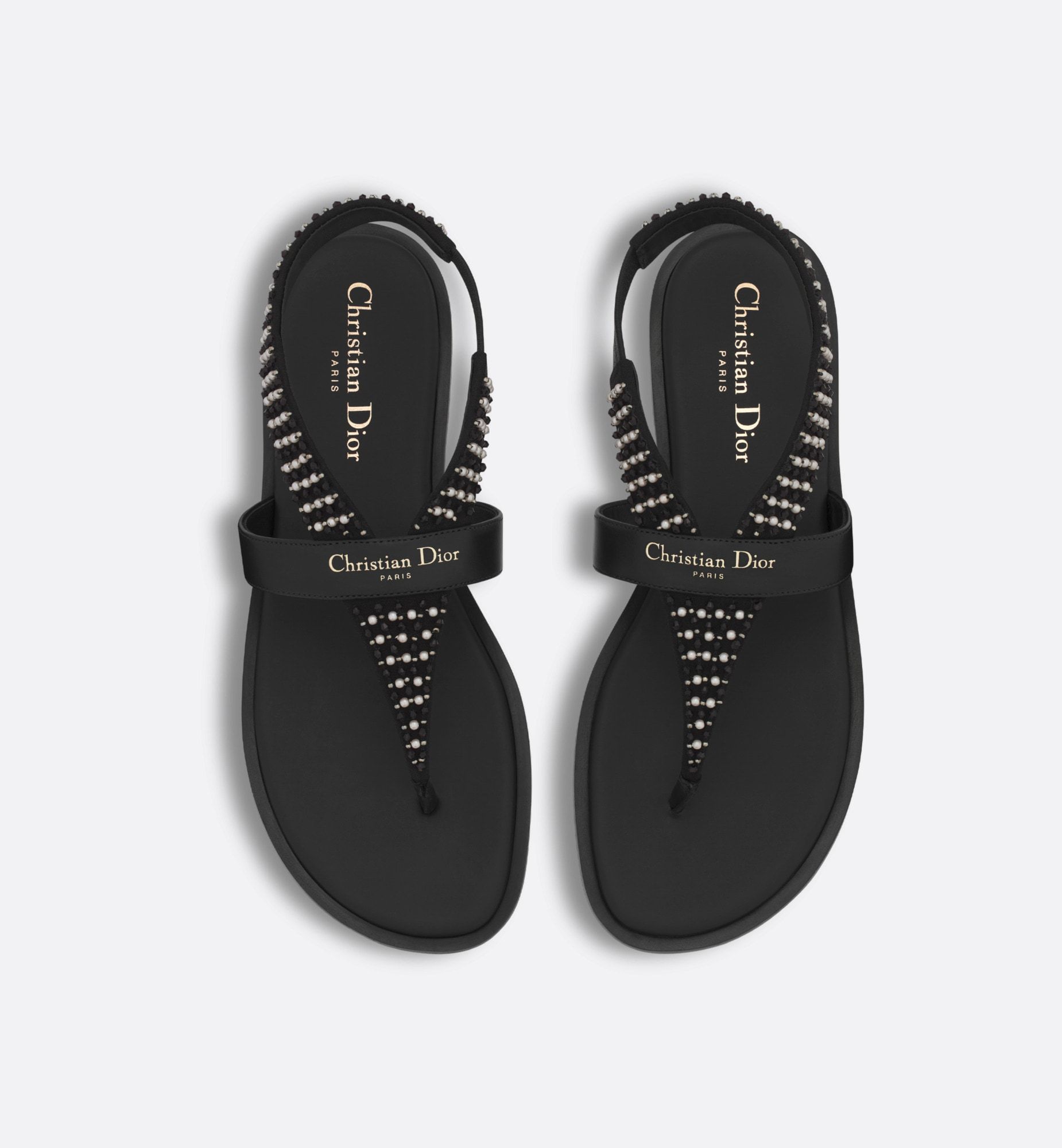 Dior Eclat Open-toed Sandals In Black