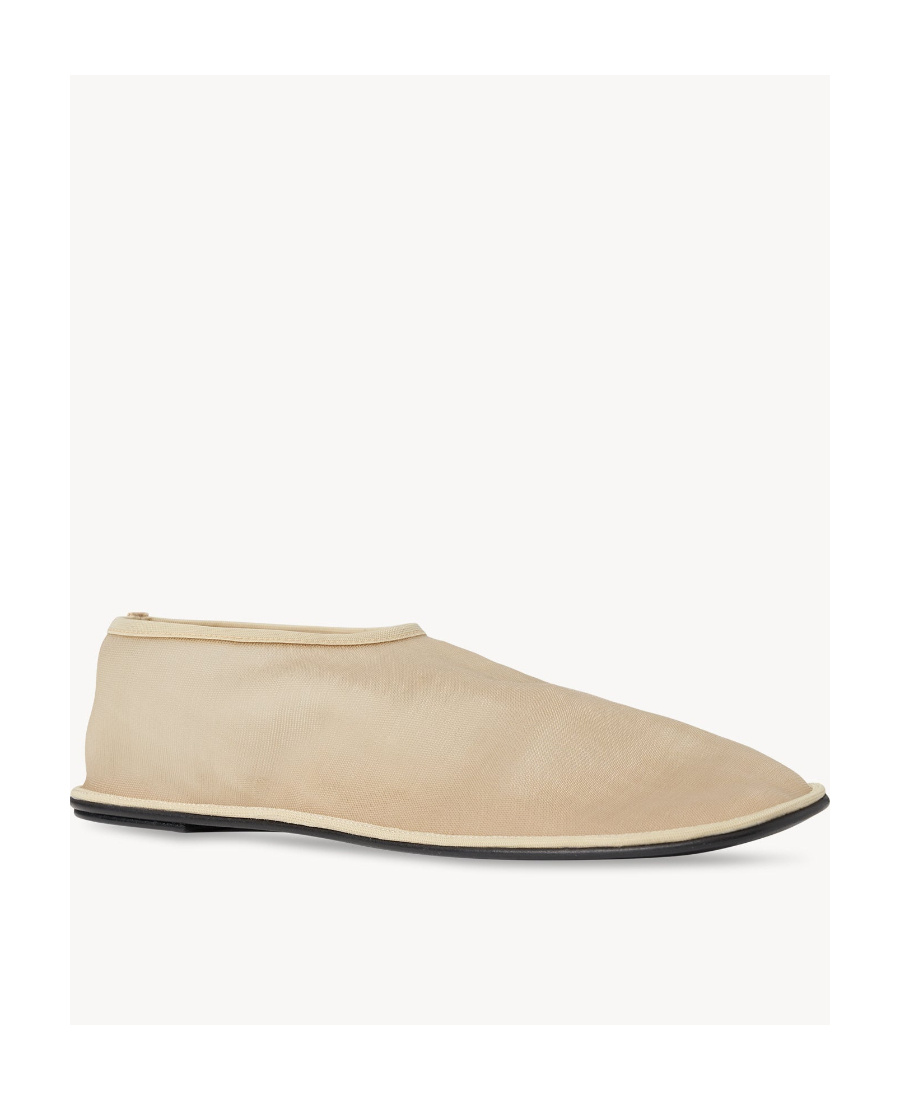 The Row Sheer Sock Nylon Flats In Nude