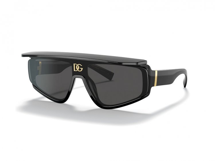Dolce & Gabbana Square-frame Logo-plaque Sunglasses In Black
