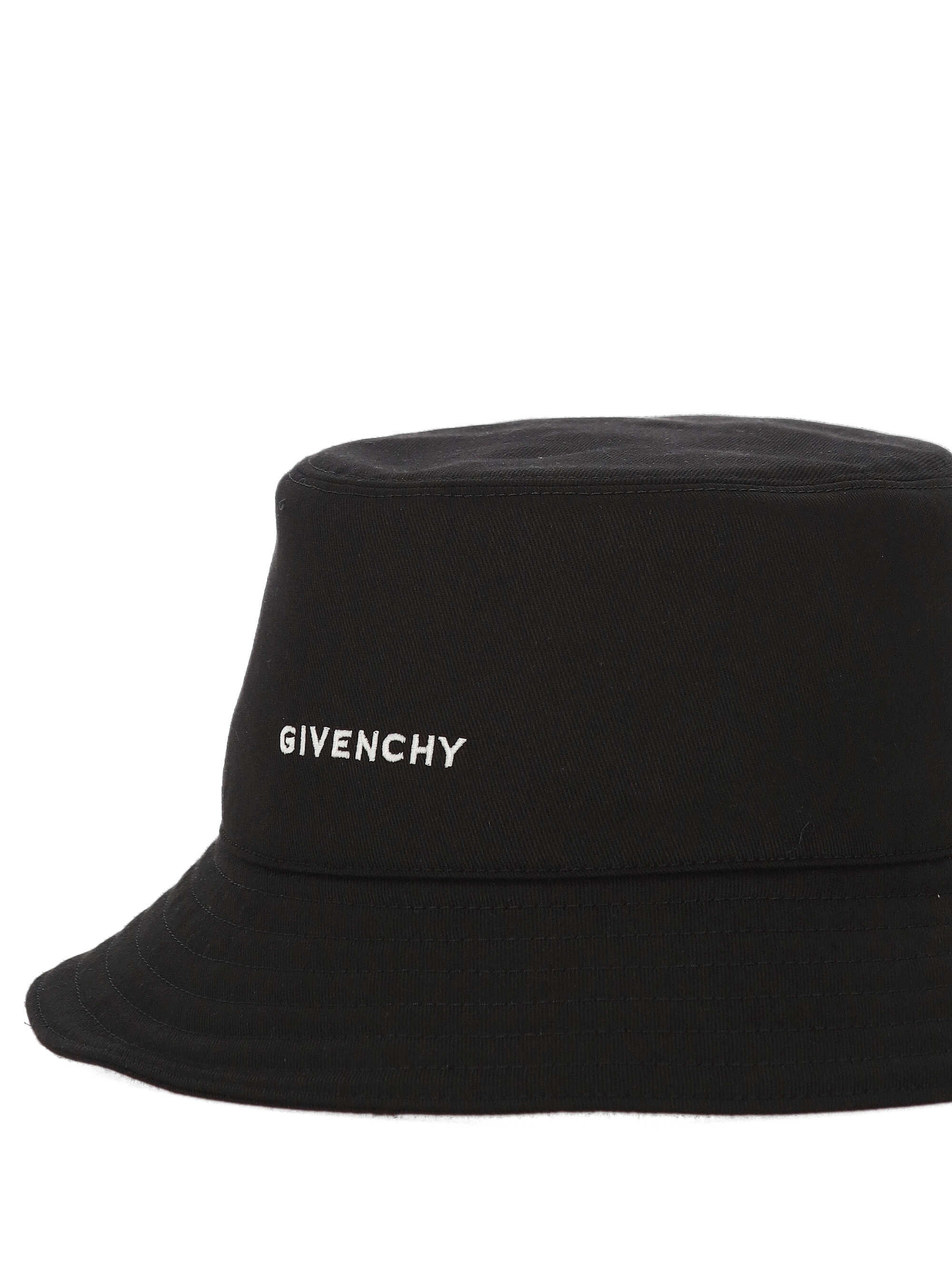 Givenchy Bucket Hat With Logo Embroidery And Wide Brim In Black