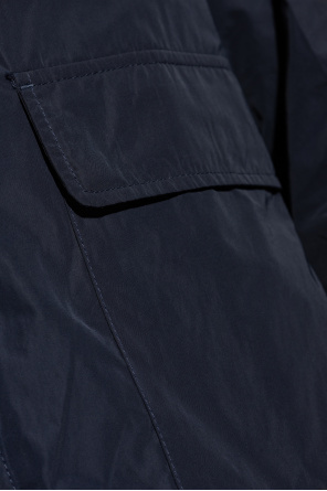 Officine Generale Nathane Shell Bomber Jacket In Blue
