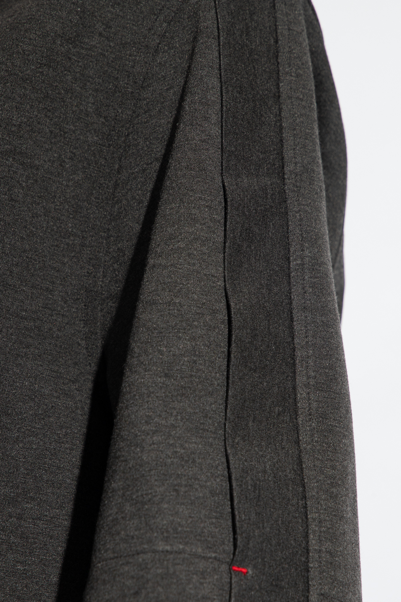 Victoria Beckham Pointed-collar Mélange Jersey Top In Black