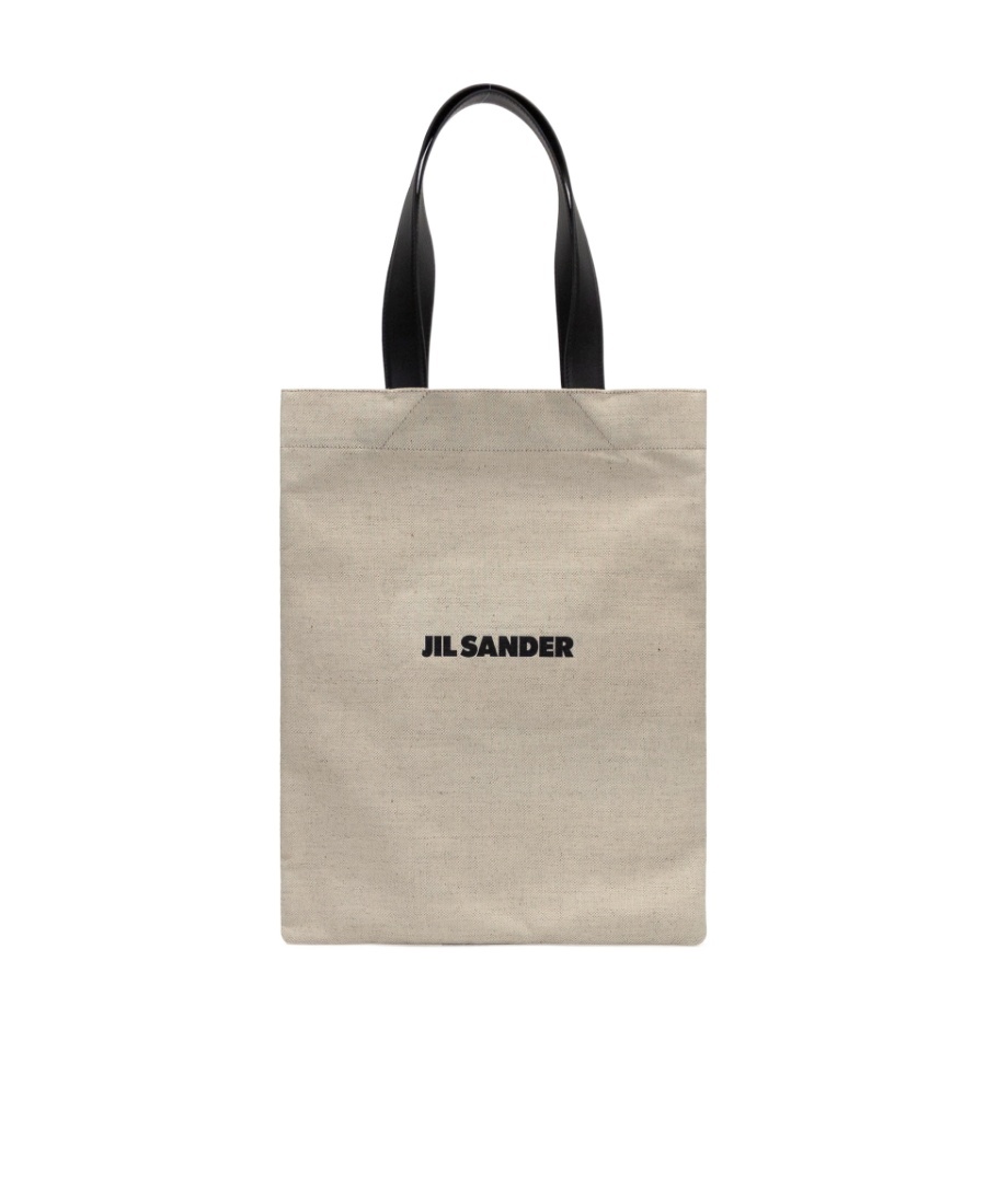 Jil Sander Logo-print Canvas Tote Bag In Nude