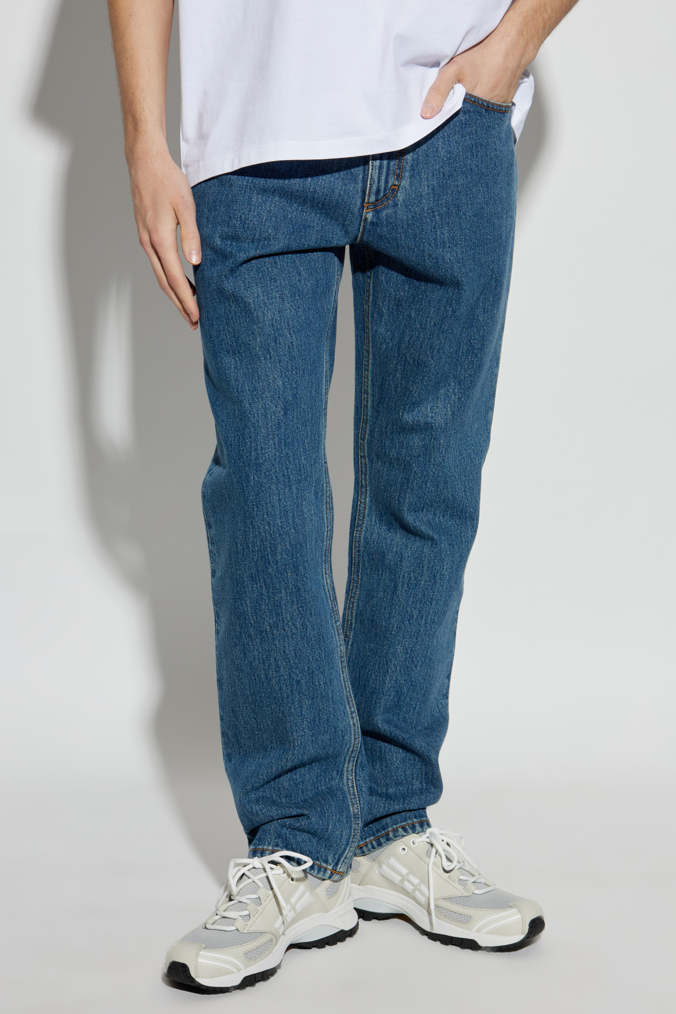 Bally Belt Loop Denim Trousers In Blue