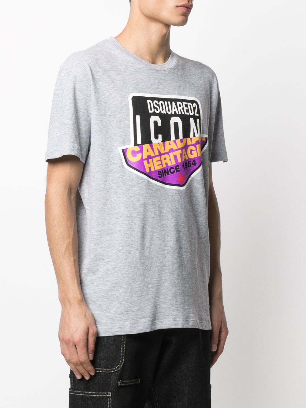 Dsquared2 Logo Print T-shirt In Gray