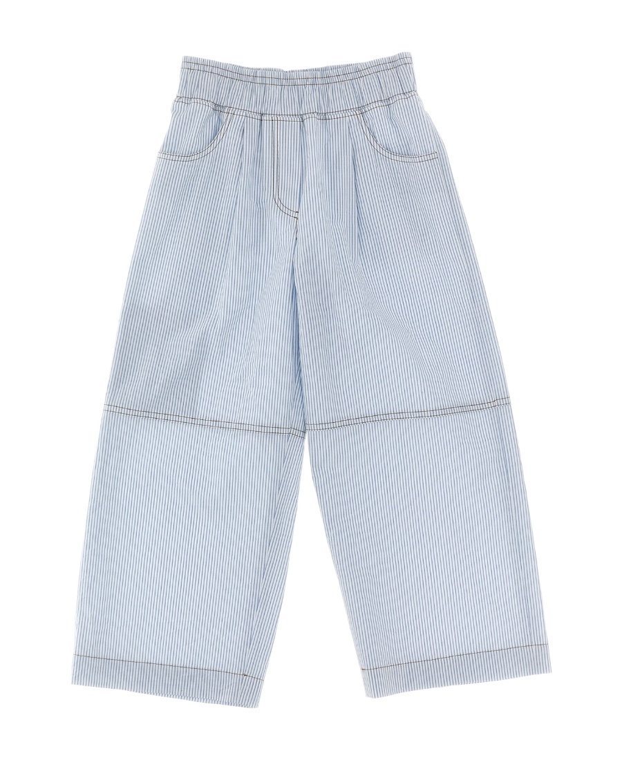 Brunello Cucinelli Logo Casual Pants In Blue