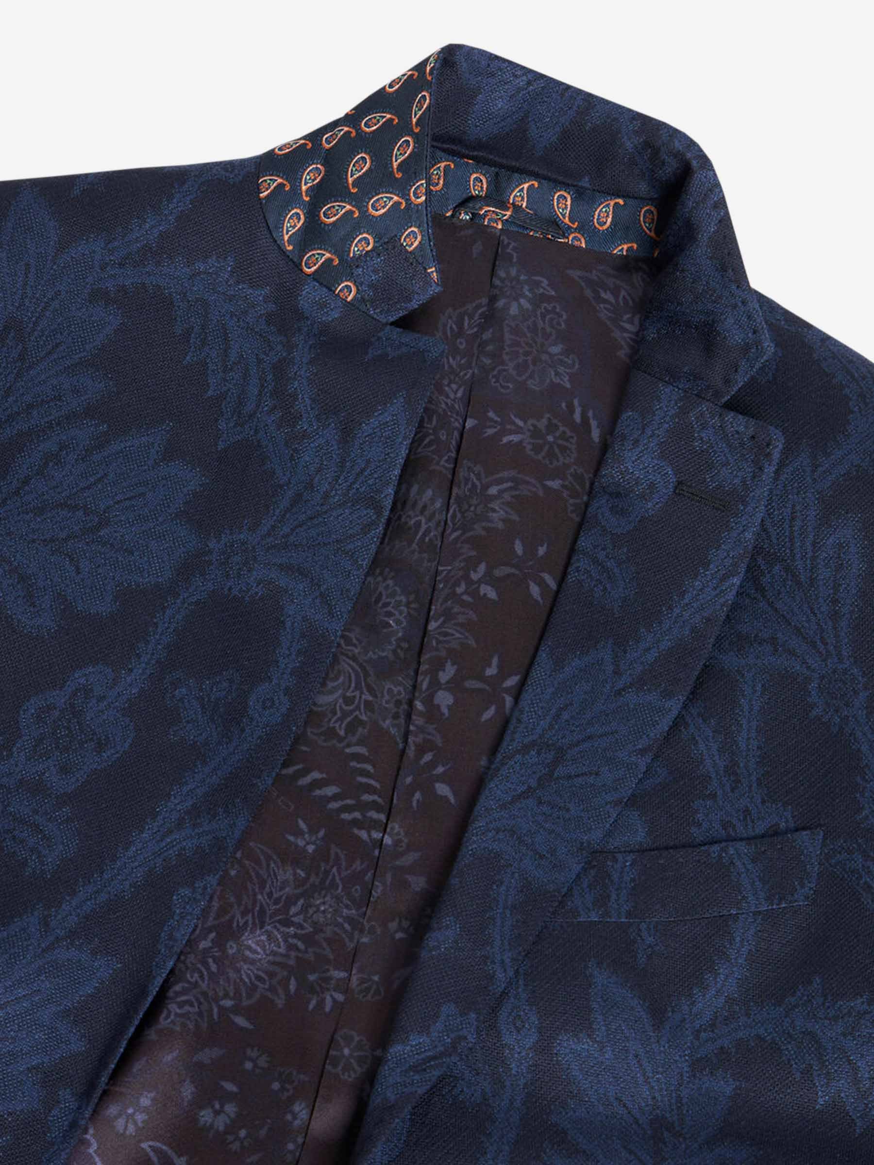Etro Mrw Blazer Jacquard Fleur In Blue