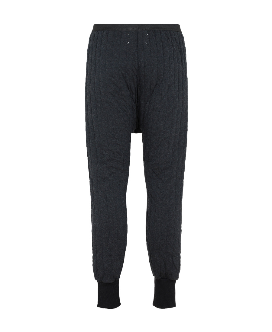Maison Margiela Animal-patch Panelled Slim Trousers In Black