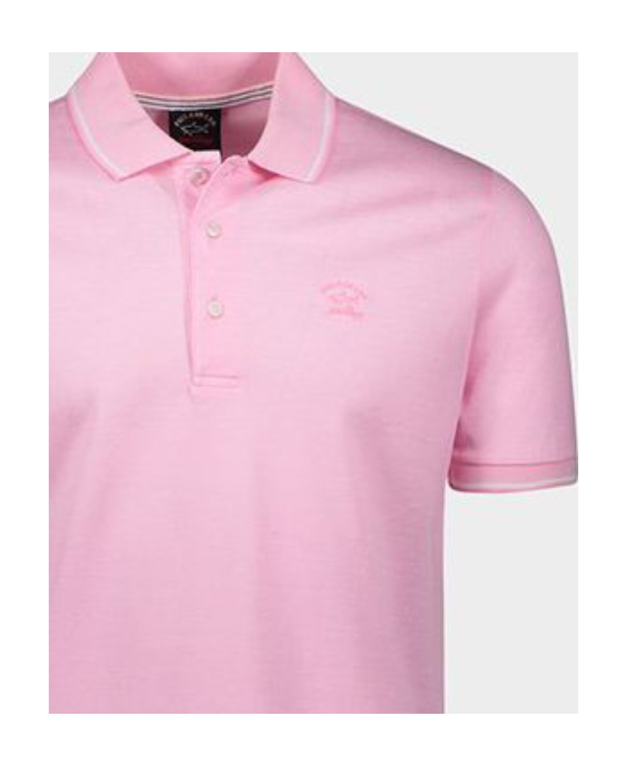 Paul & Shark Logo Embroidered Polo Shirt In Pink
