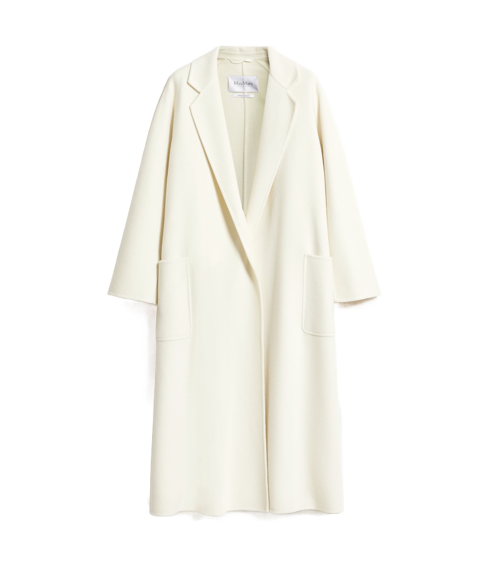Max Mara White Alpaca Fragore Orsetto Biver Coat In White