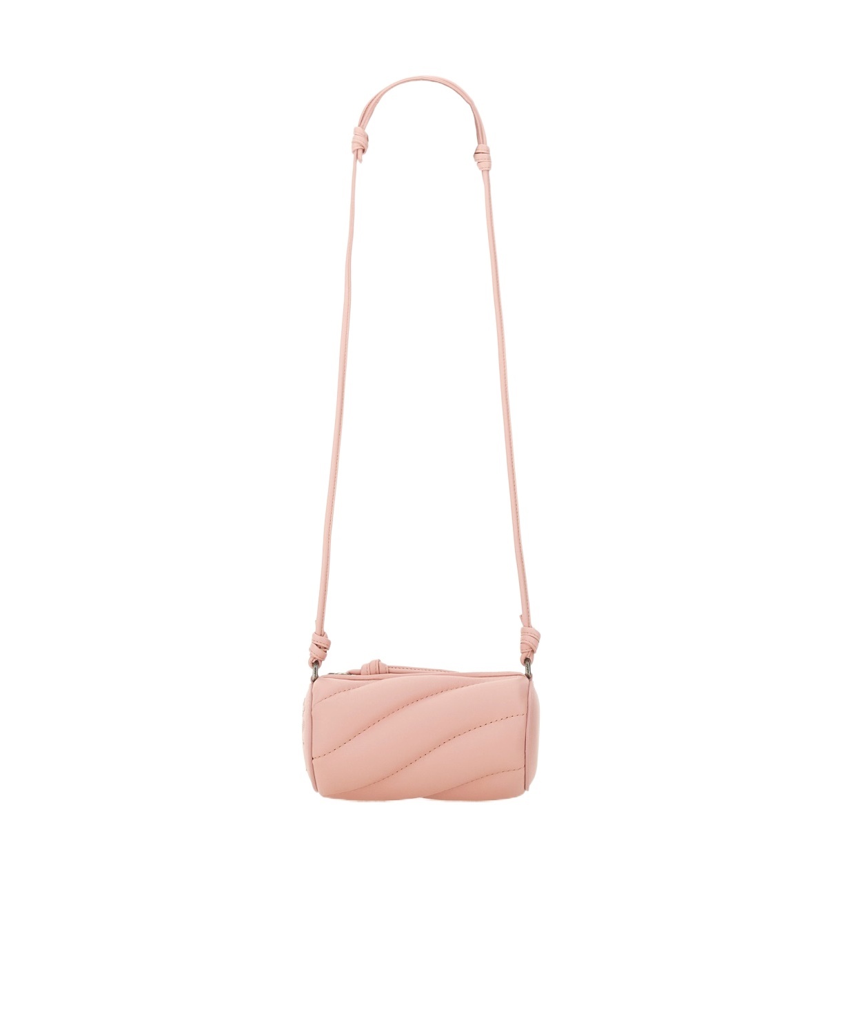 Fiorucci Cylindrical Quilted Micro Mella Bag In Nude