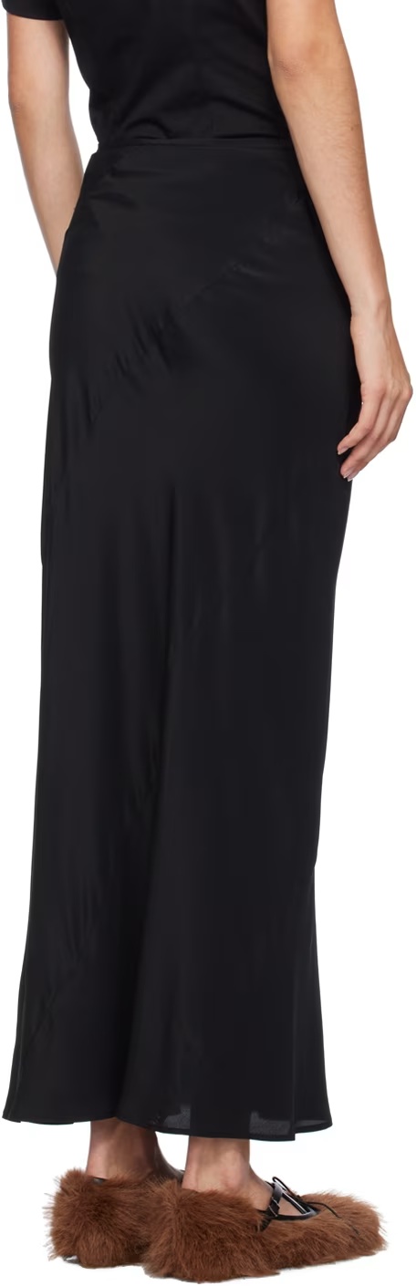 Simone Rocha Black Bow Spiral Midi Skirt In Black
