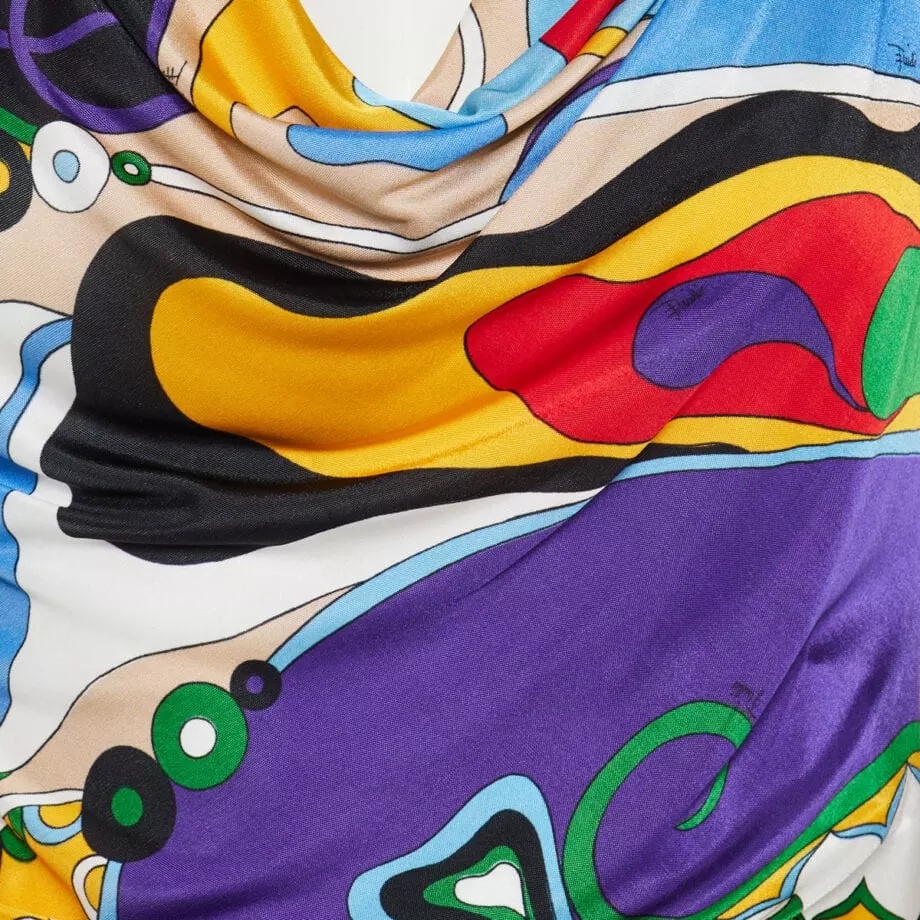 Emilio Pucci Printed Long-sleeved Top In Multicolor