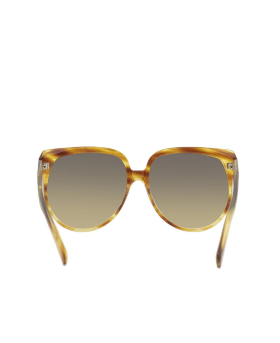 Celine Logo Logo Sunglasses In Brown