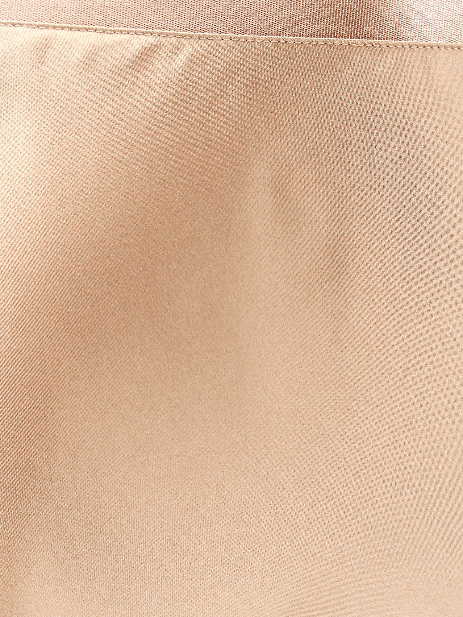 Max Mara Satin Midi Skirt Elastic Waistband In Nude