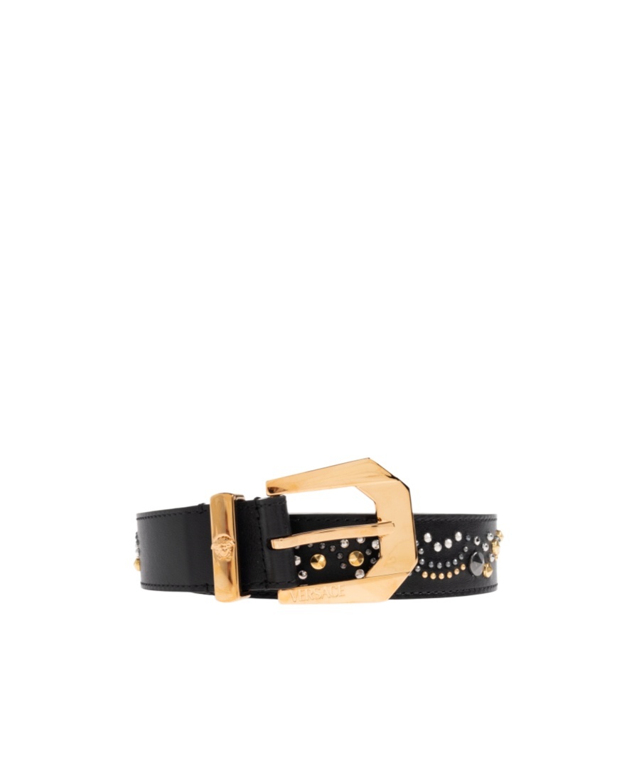 Versace Studded Belt In Black