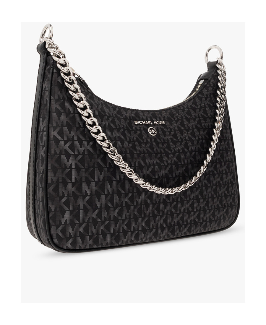 Michael Michael Kors Monogram-print Dual-handle Bag In Black