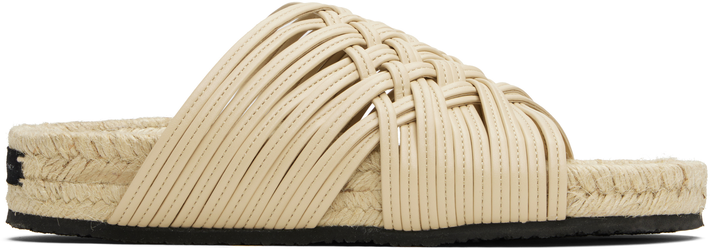 Stella Mccartney Braided Slides In Neutral