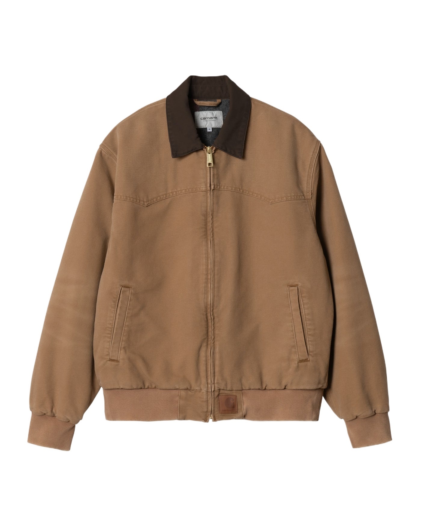 Carhartt Og Santa Fe Padded Cotton-canvas Jacket In Brown