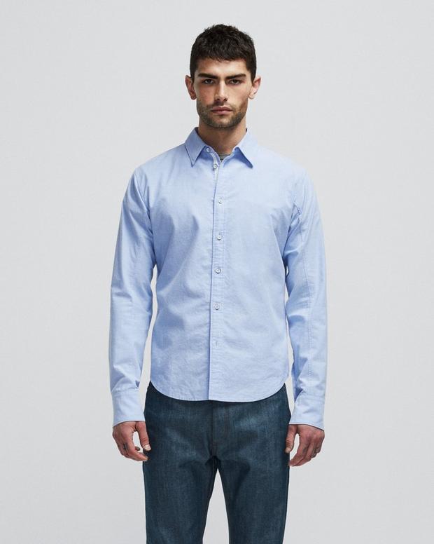 Rag & Bone Long-sleeved Shirt In Blue