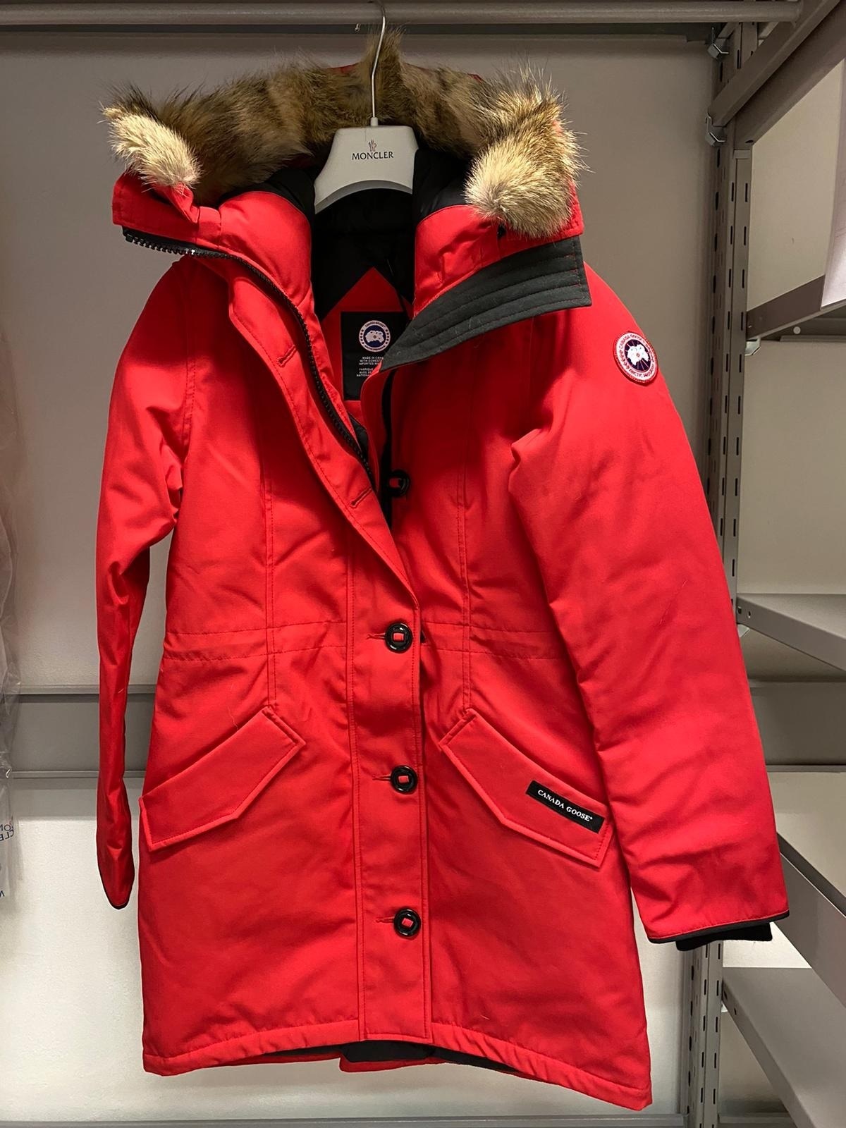CANADA GOOSE LOGO HOODED DOWN JACKET 