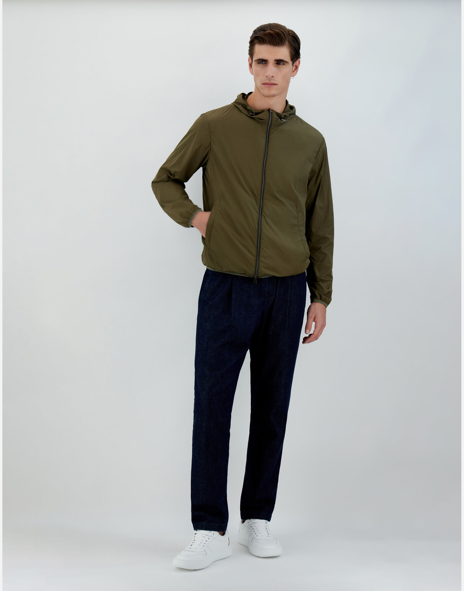 Herno Ultralight Matt Bomber Jacket In Black