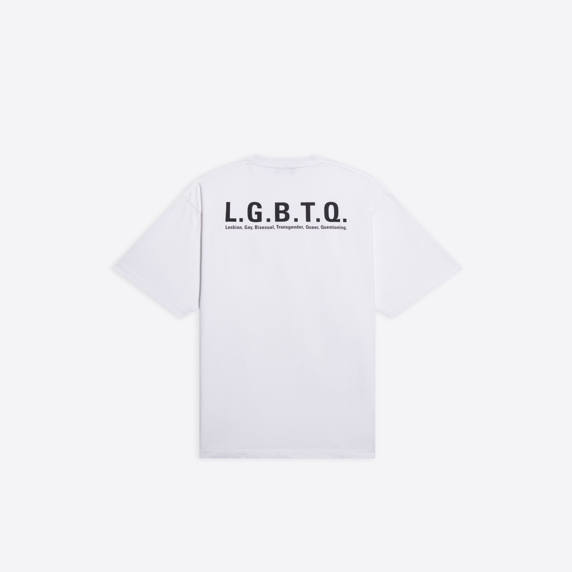 Balenciaga Lgbtq Logo T-shirt In White